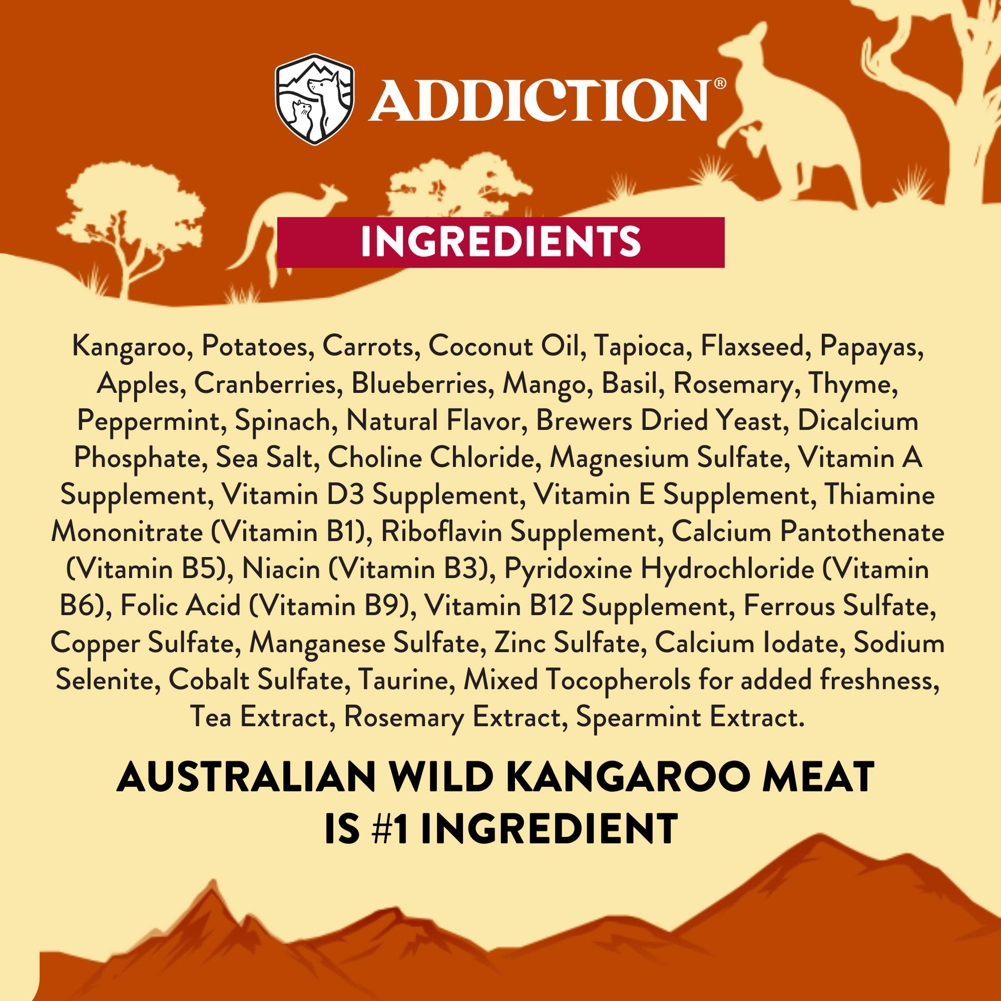 Addiction Kangaroo Air-Dried Dog Food &amp; Treats Duo