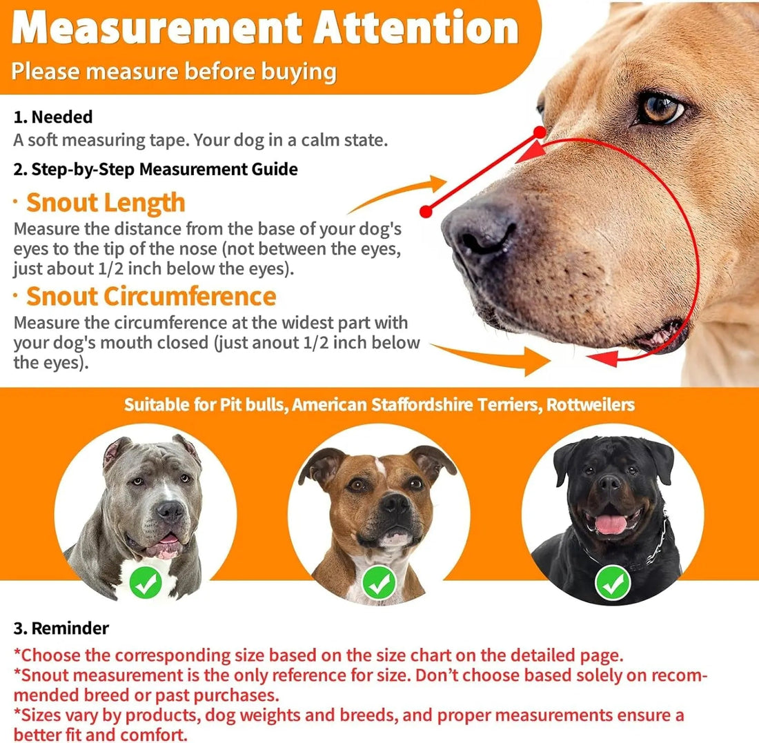 Adjustable Basket Dog Muzzle for Large &amp; Medium Dogs, Lightweight &amp; Breathable
