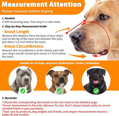 Adjustable Basket Dog Muzzle for Large &amp; Medium Dogs, Lightweight &amp; Breathable
