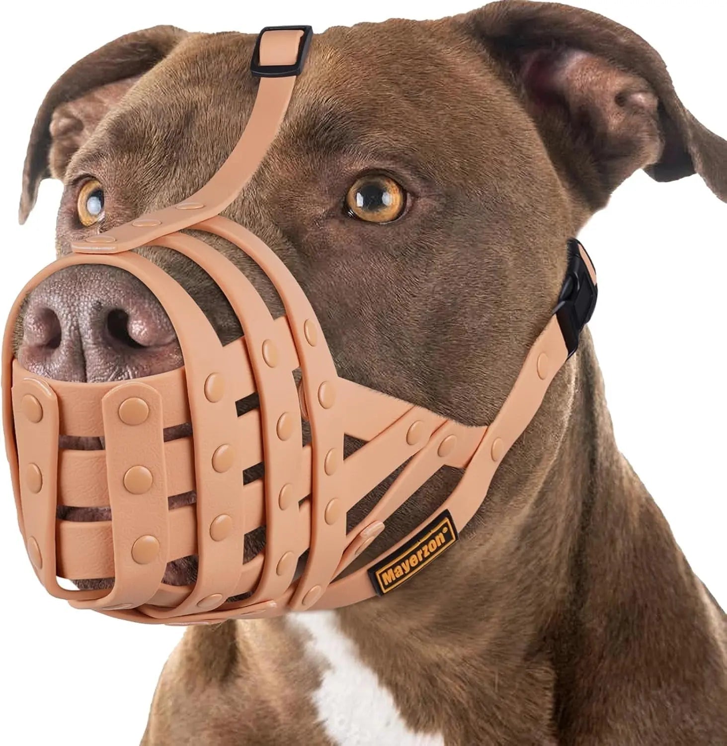 Adjustable Basket Dog Muzzle for Large &amp; Medium Dogs, Lightweight &amp; Breathable