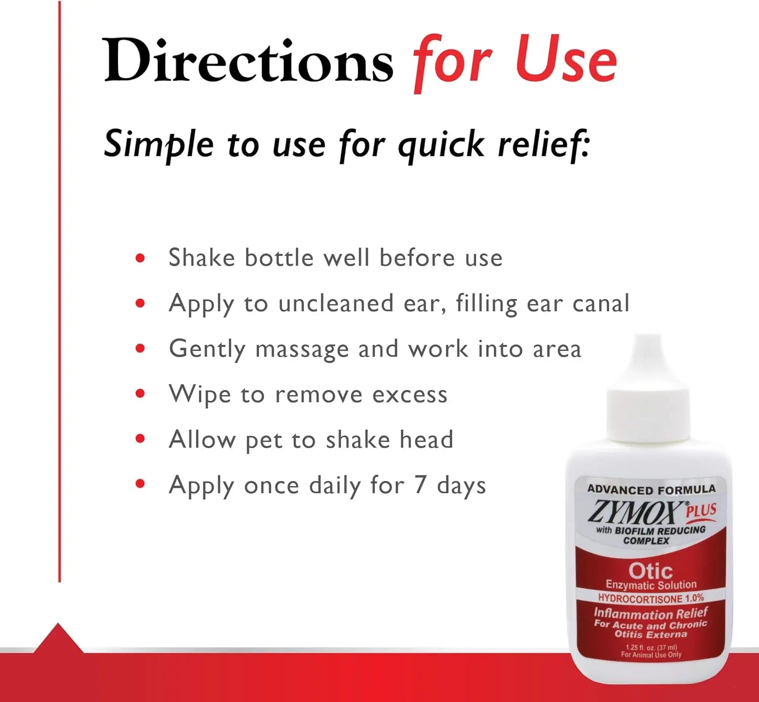 Advanced Plus Enzymatic Otic Ear Solution for Dogs &amp; Cats with Hydrocortisone