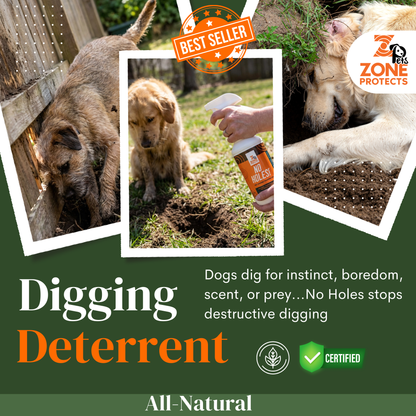 No Holes! Digging Dog Prevention; Twin Spray Bundle