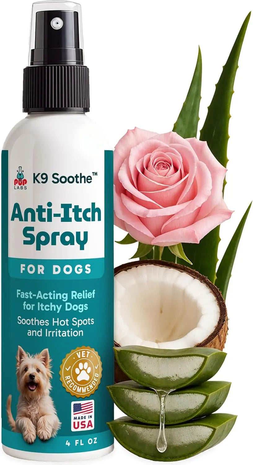 Anti-Itch Pet Skincare Spray for Dogs –Aloe, Rose &amp; Coconut Hot Spot Relief
