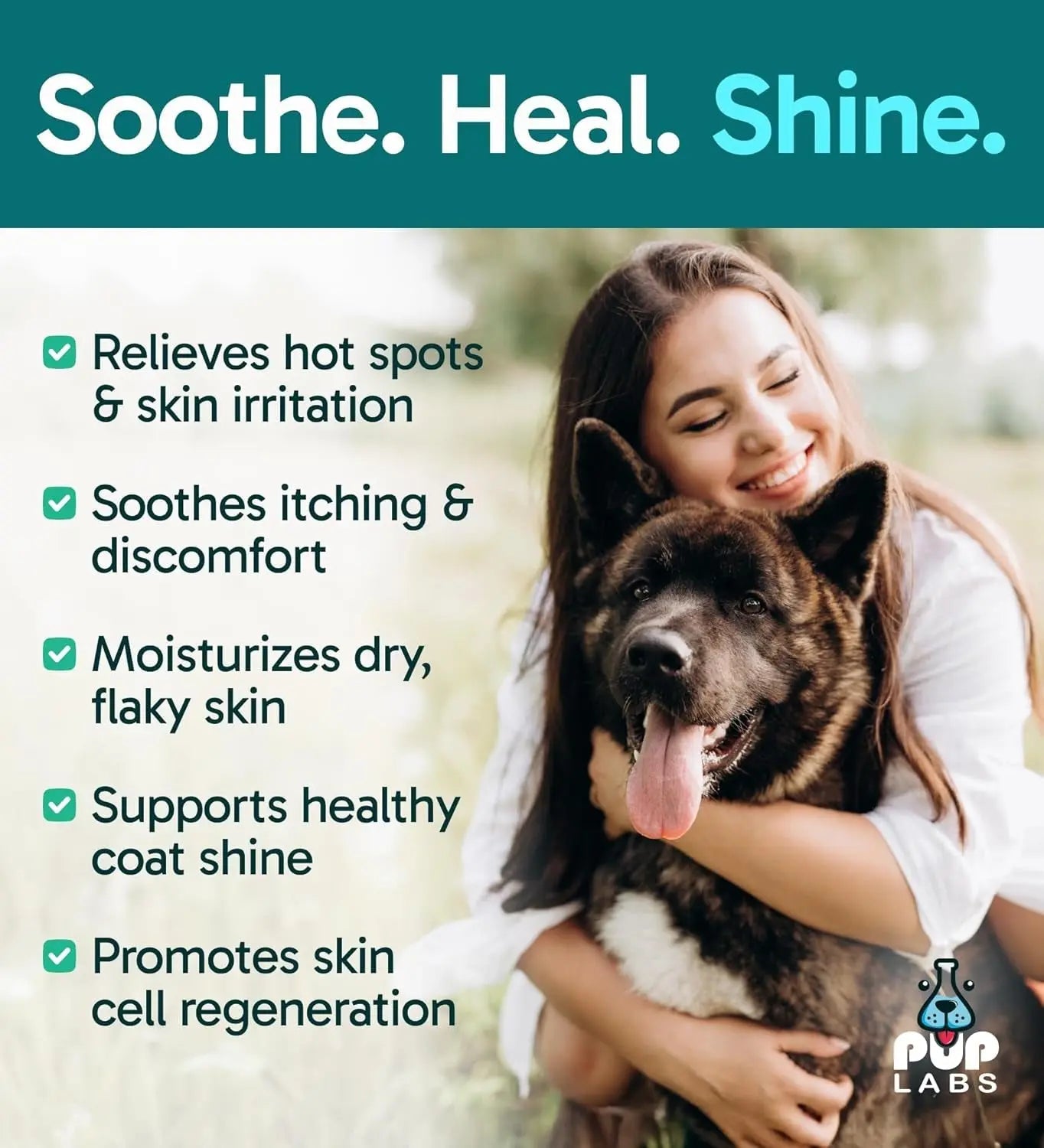 Anti-Itch Pet Skincare Spray for Dogs –Aloe, Rose &amp; Coconut Hot Spot Relief