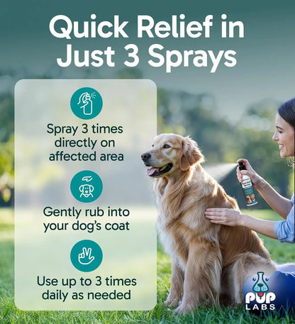 Anti-Itch Pet Skincare Spray for Dogs –Aloe, Rose &amp; Coconut Hot Spot Relief