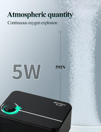 Aquarium Air Pump 5W 10W Ultra Quiet Dual Outlet Fish Tank Bubbler Aerator