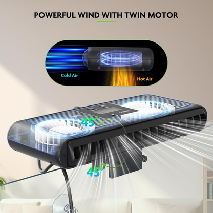 Aquarium Chiller Fan Auto Temp Control LCD 3-Speed Tank Cooler