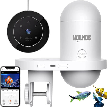 Automatic Fish Feeder WiFi (2.5 &amp; 5G) 2.5K Camera App Control 230ML Tank