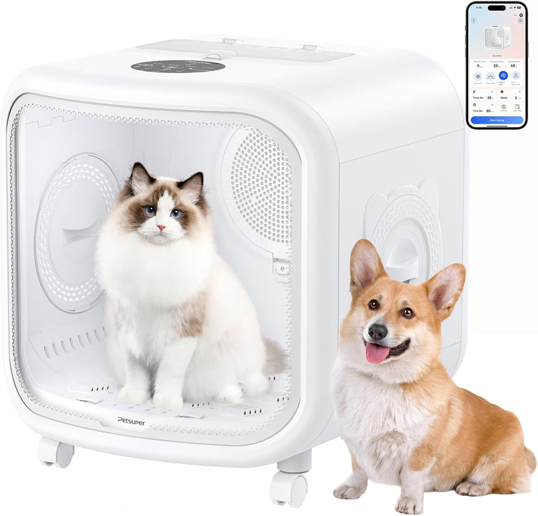 Automatic Pet Dryer Box 75L App Control Quiet Cat Dog Dryer