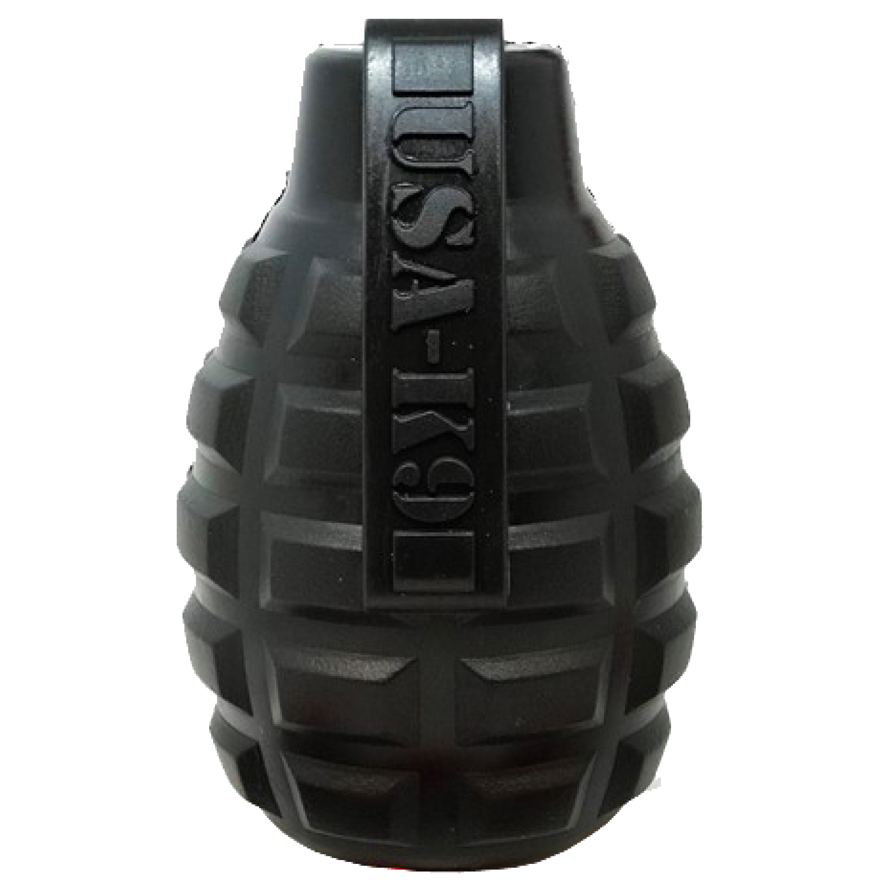 USA-K9 Grenade Shaped eDispenser Durable Dog Chew Toy &amp; Treat Dispenser - Magnum Black