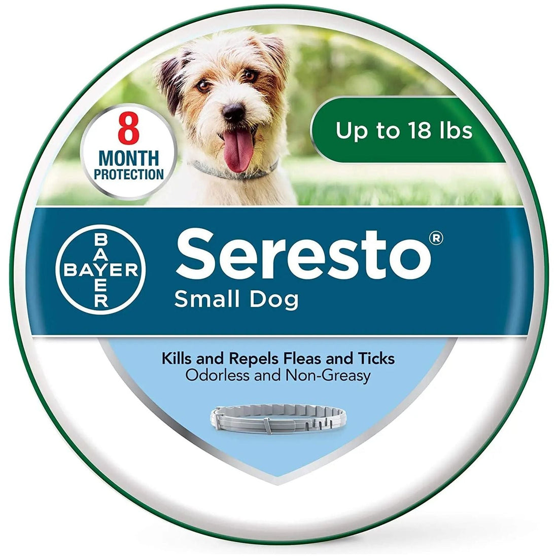Bayer Seresto Flea &amp; Tick Collar Small Dogs Under 18lbs. 8 Months