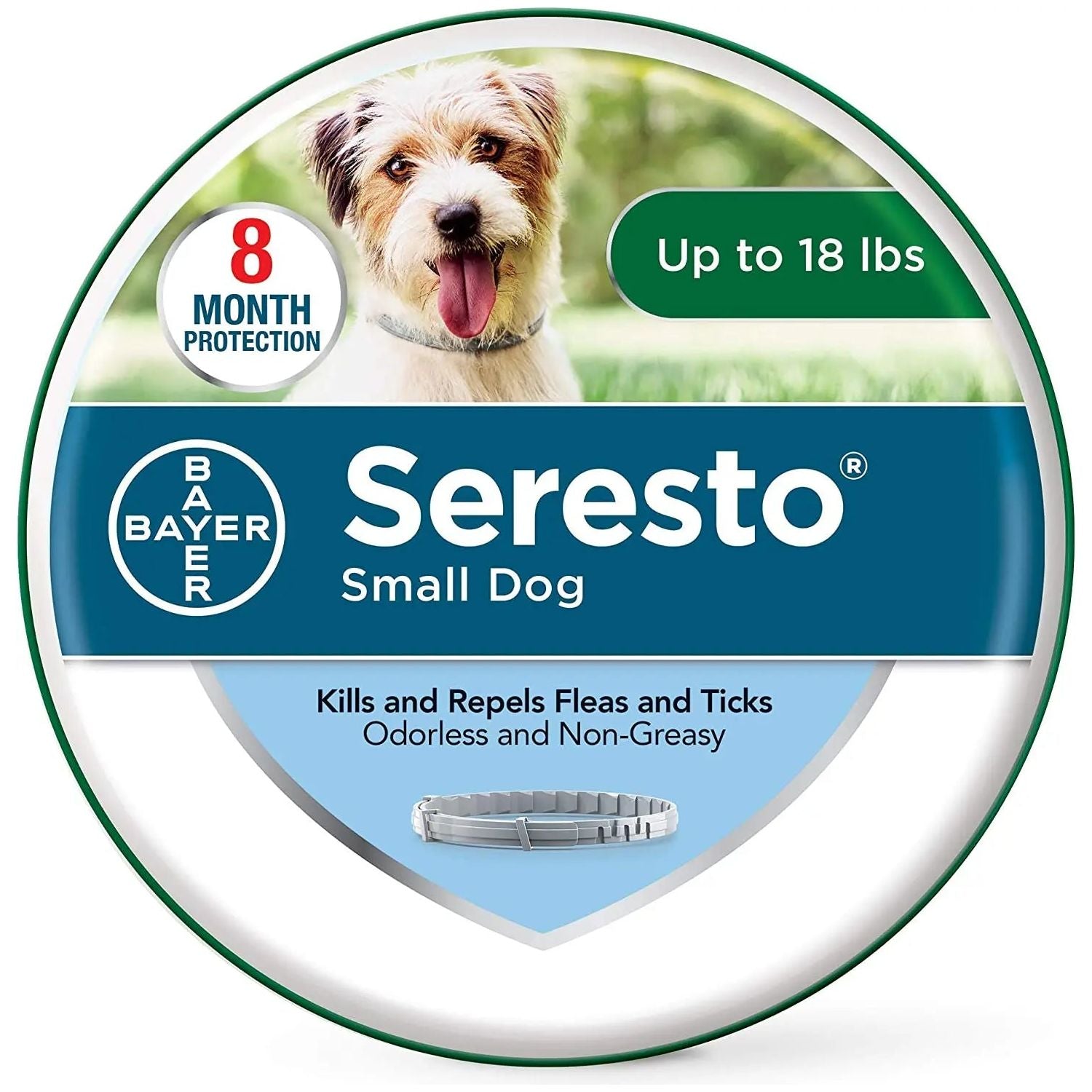Bayer Seresto Flea &amp; Tick Collar Small Dogs Under 18lbs. 8 Months
