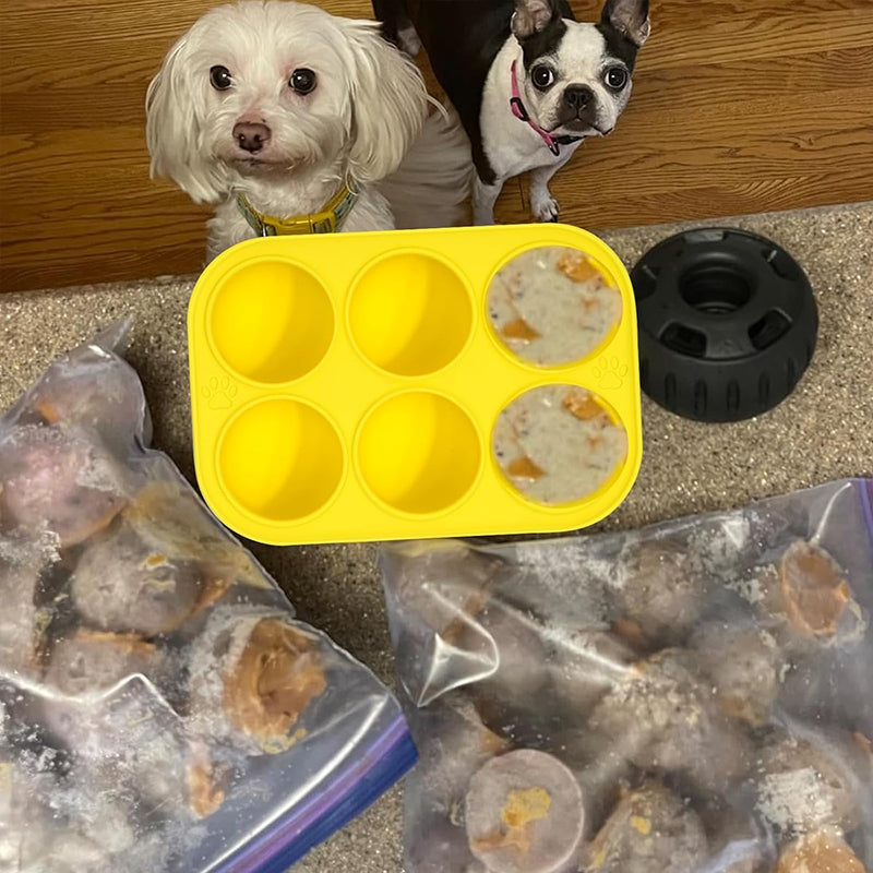 6 - cavity dog treat molds , compatible with Woof &amp; Power Chewer Pupsicle, silicone for frozen treats, reusable for Pupsicle toy