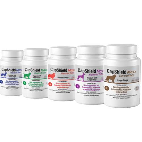 CapShield Maxx Flea Tabs for Medium and Large Dogs 46-90 lbs Beef Flavor 6 Count