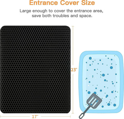 Cat Litter Mat –Waterproof &amp; Urine Proof, Scatter Control, Easy Clean, Washable, BPA-Free