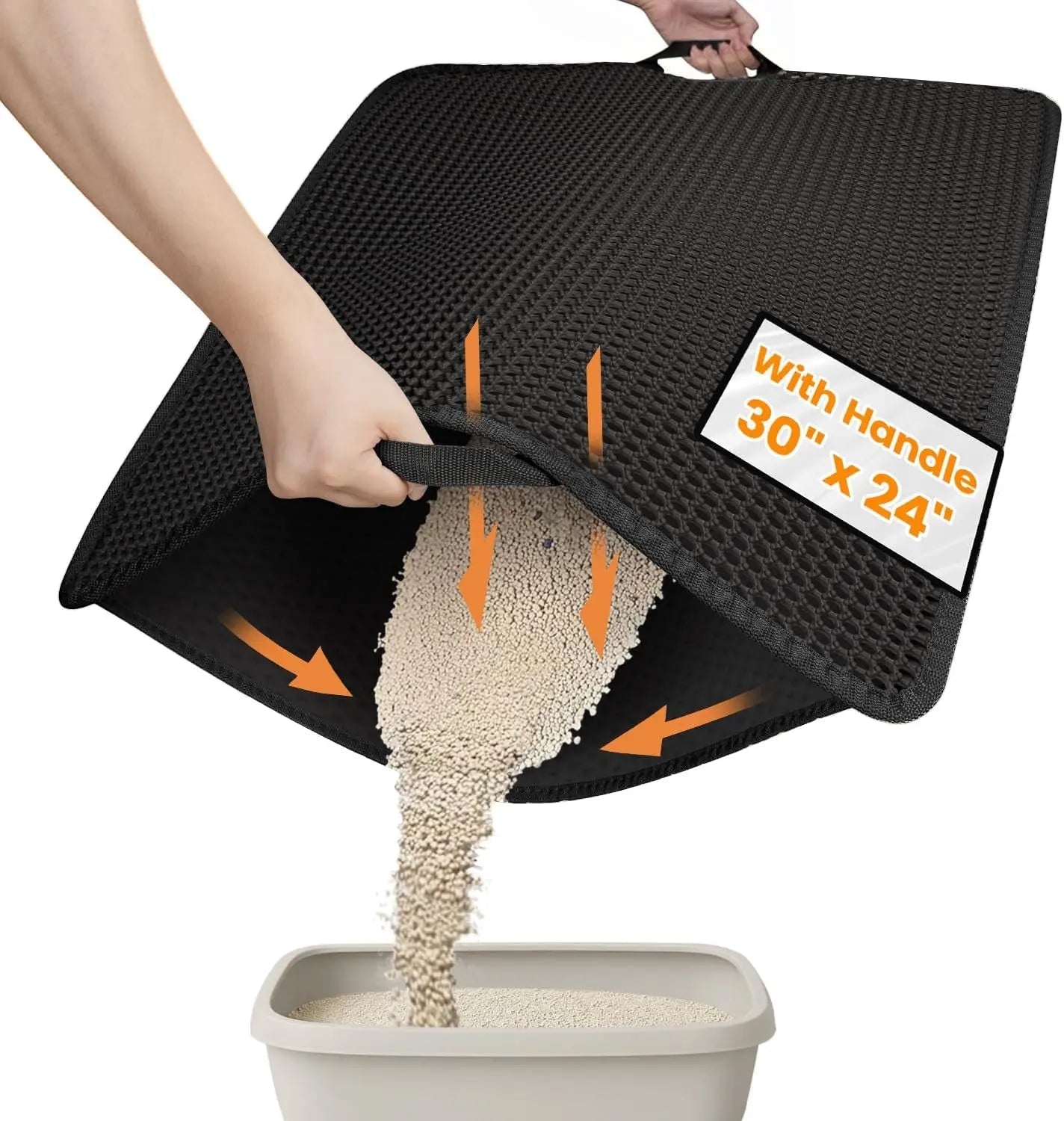 Cat Litter Mat –Waterproof &amp; Urine Proof, Scatter Control, Easy Clean, Washable, BPA-Free
