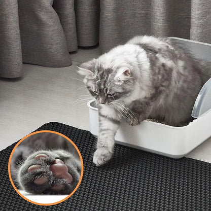 Cat Litter Mat –Waterproof &amp; Urine Proof, Scatter Control, Easy Clean, Washable, BPA-Free