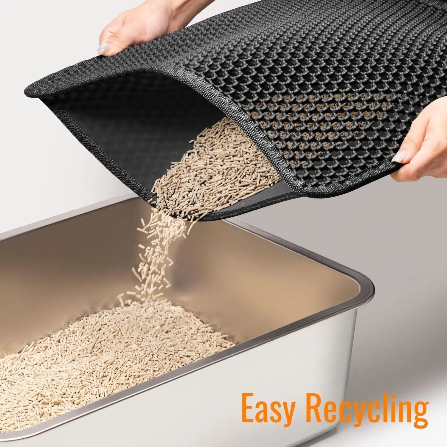Cat Litter Mat –Waterproof &amp; Urine Proof, Scatter Control, Easy Clean, Washable, BPA-Free