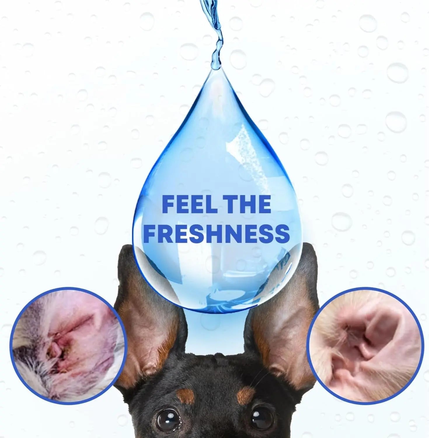 Cat &amp; Dog Ear Cleaner Drops, Yeast &amp; Wax Flush for Itchy Ears, Vet Formula