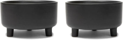 Ceramic Cat &amp; Dog Pet Bowl, Elevated Stoneware Feeder, Dishwasher Safe