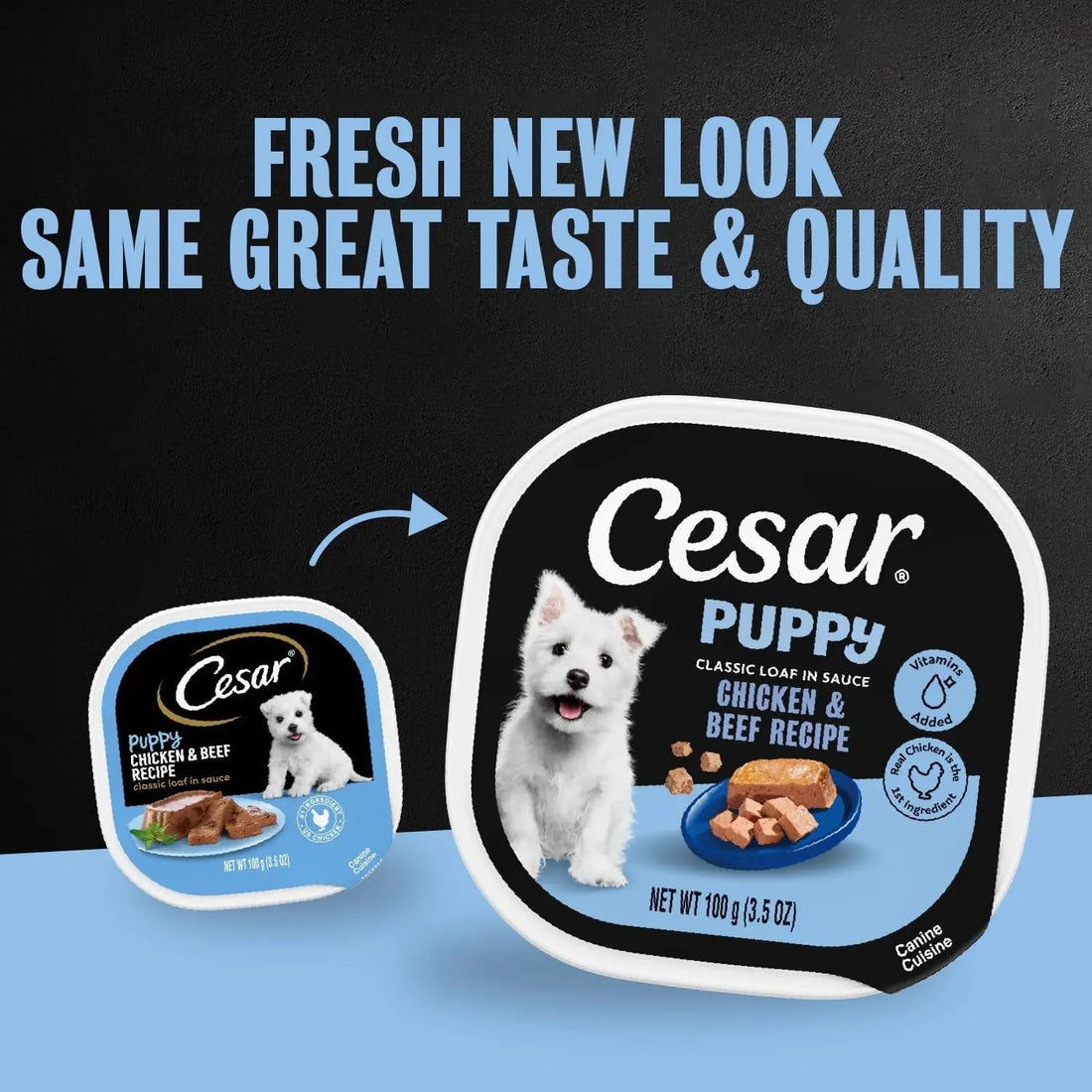 Cesar Puppy Classic Wet Dog Food Chicken &amp; Beef or Variety Pack 3.5oz 24ct