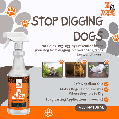 No Holes! Digging Dog Prevention; Twin Spray Bundle