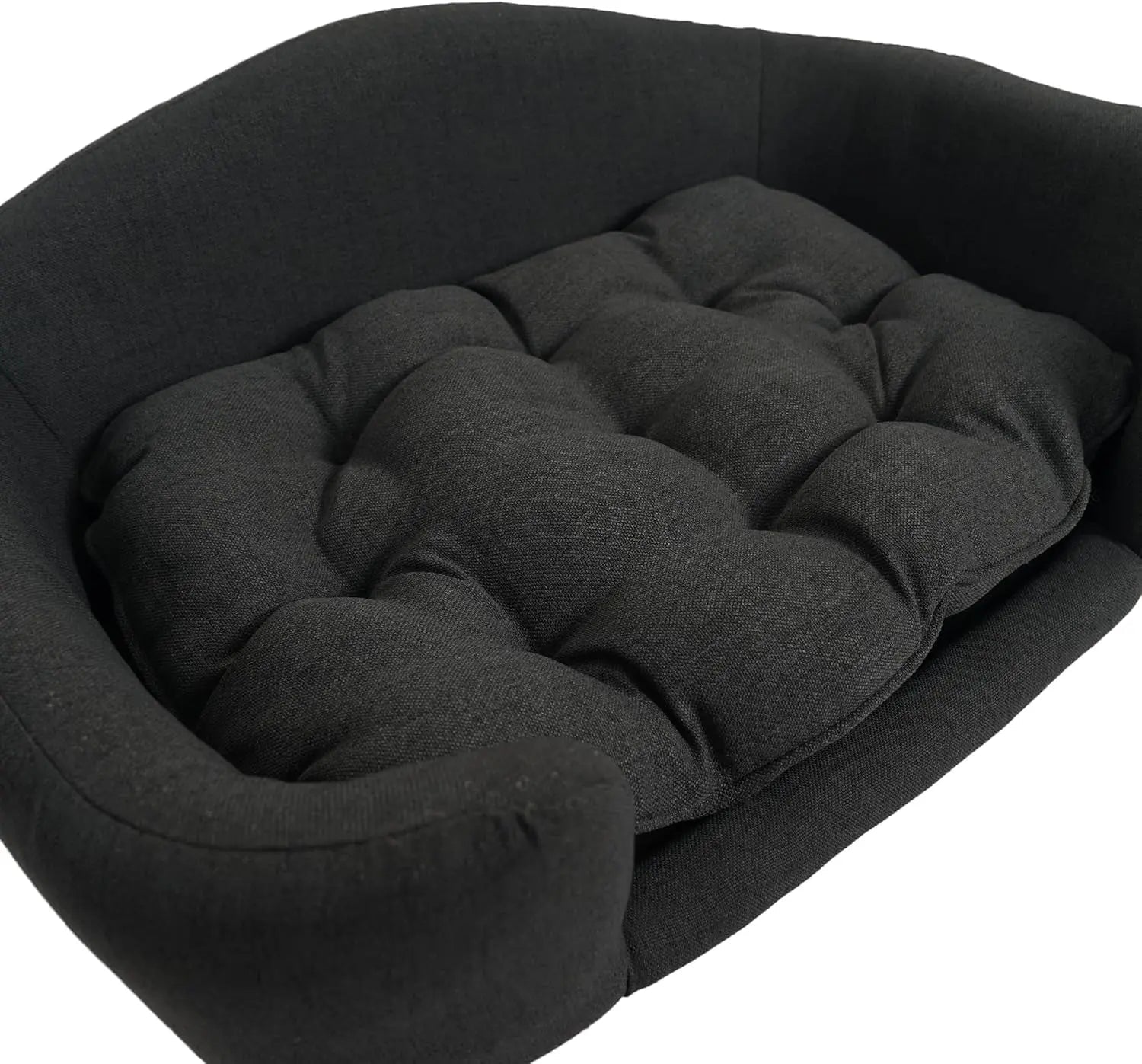 Elevated Dog Sofa Bed Corduroy Pet Couch with Wooden Legs 30 Inch