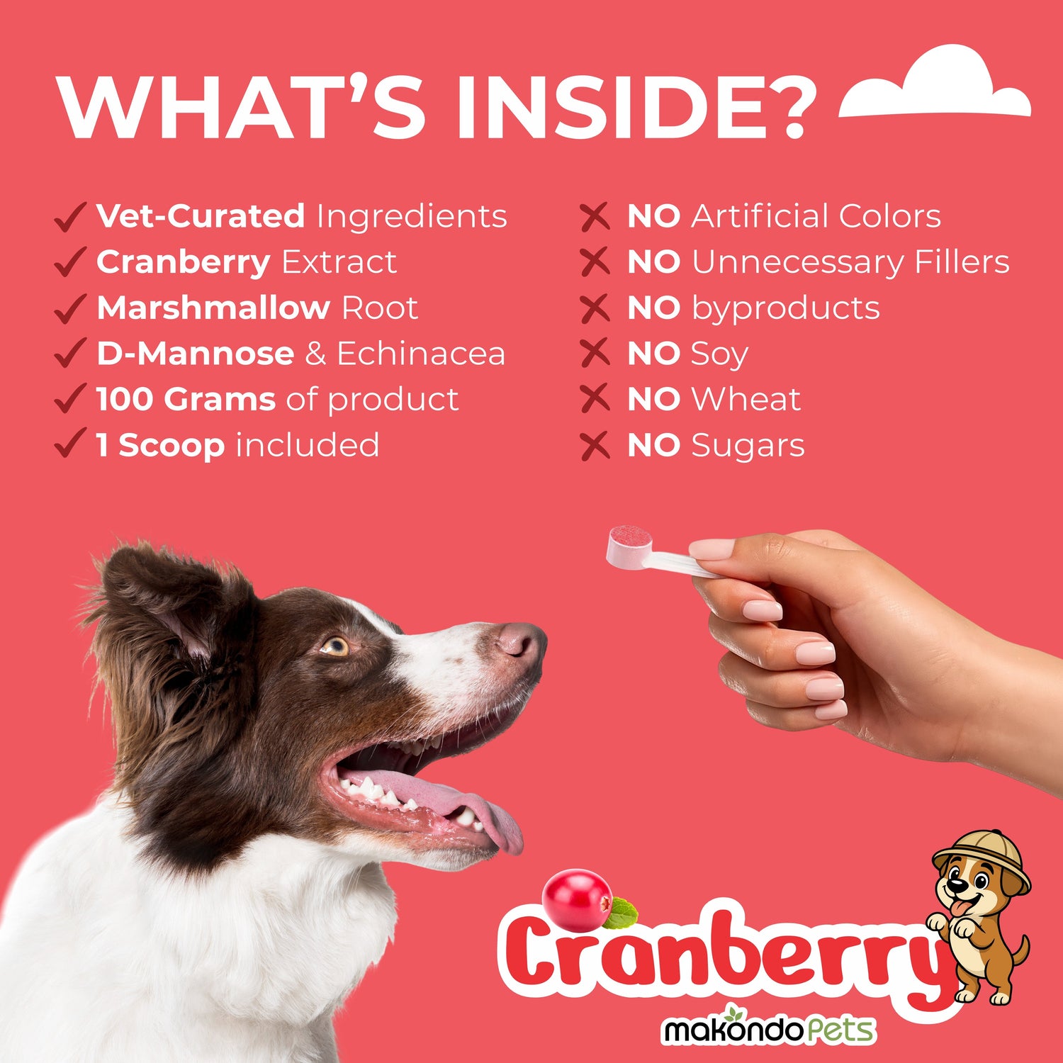 Cranberry for Dogs. Urinary Tract Support. 173 Scoops