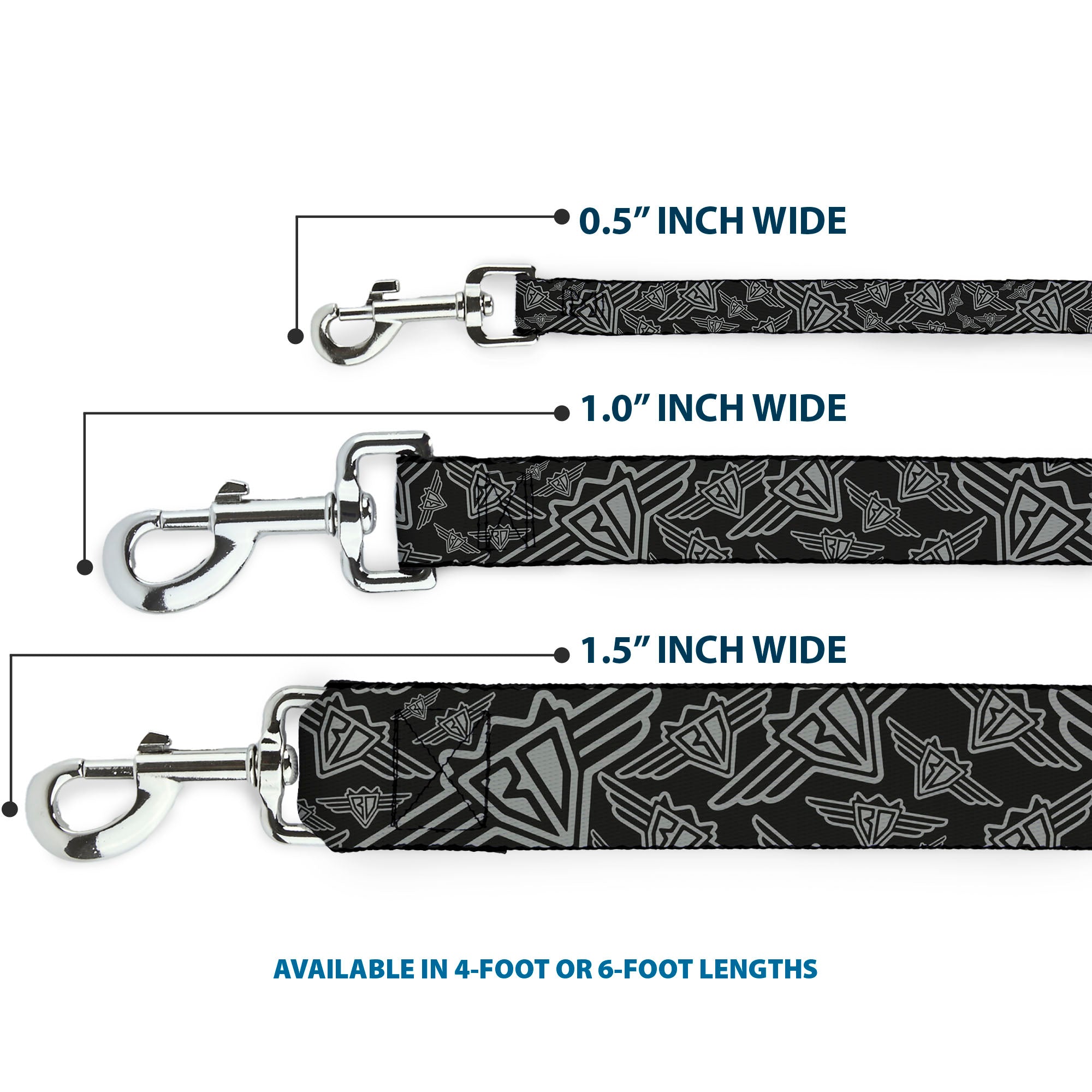 Dog Leash - BD Logo Scattered Black/Gray