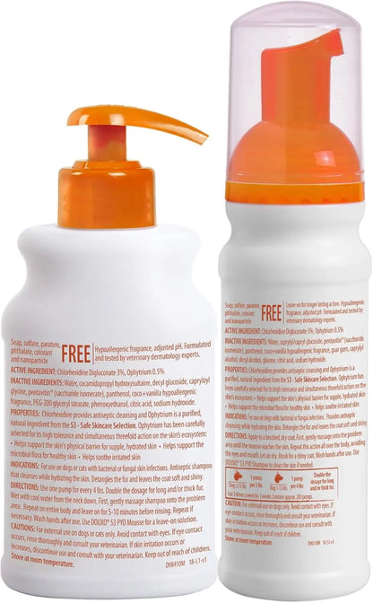 DOUXO S3 PYO Combo Set – Antibacterial Dog Shampoo &amp; Mousse, 2-Pack