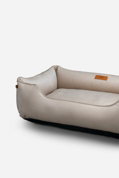 Chester &amp; Lee | Classic Velvet Sleeper Dog Bed Beige