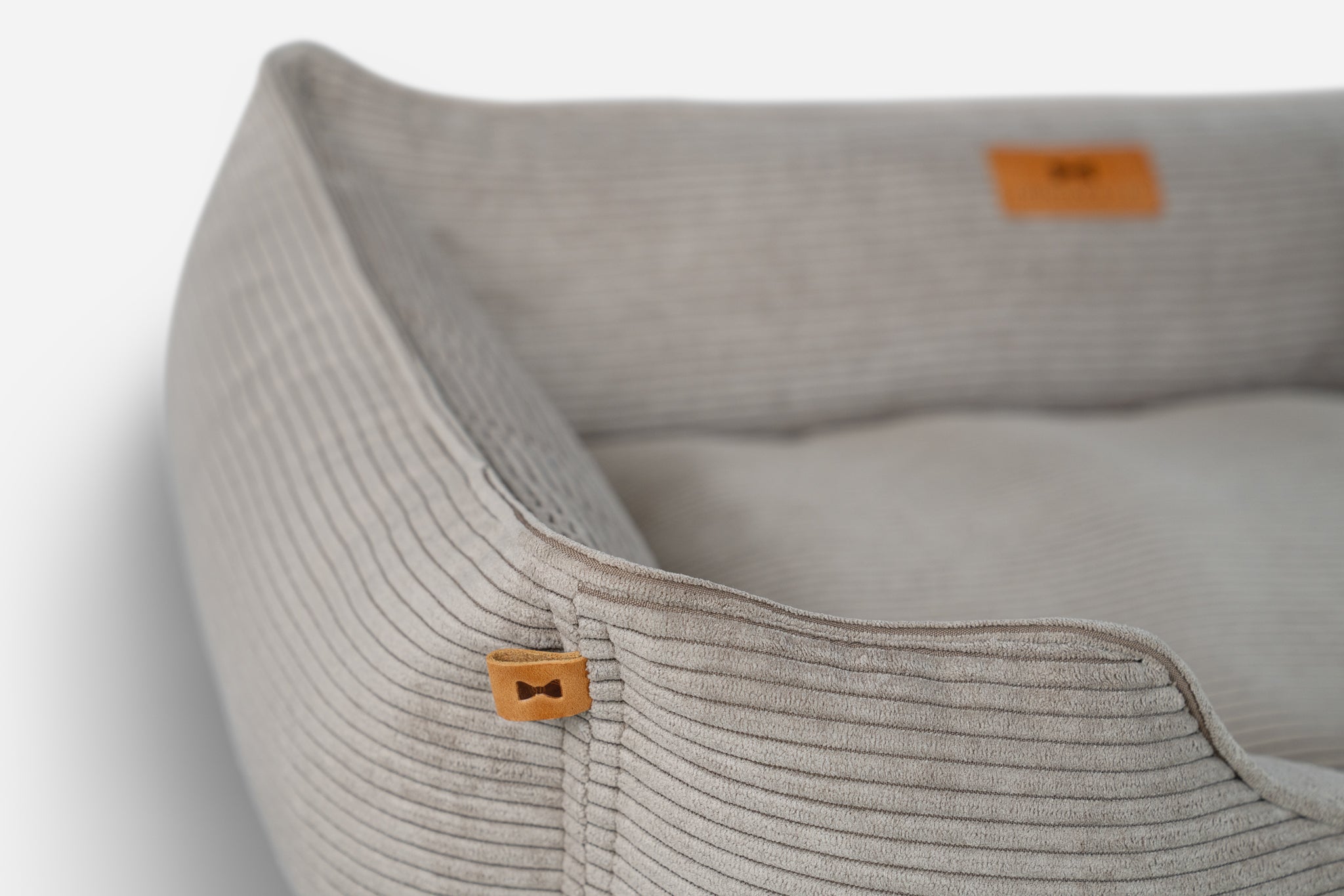 Chester &amp; Lee | Fancy Corduroy Sleeper Dog Bed Taupe