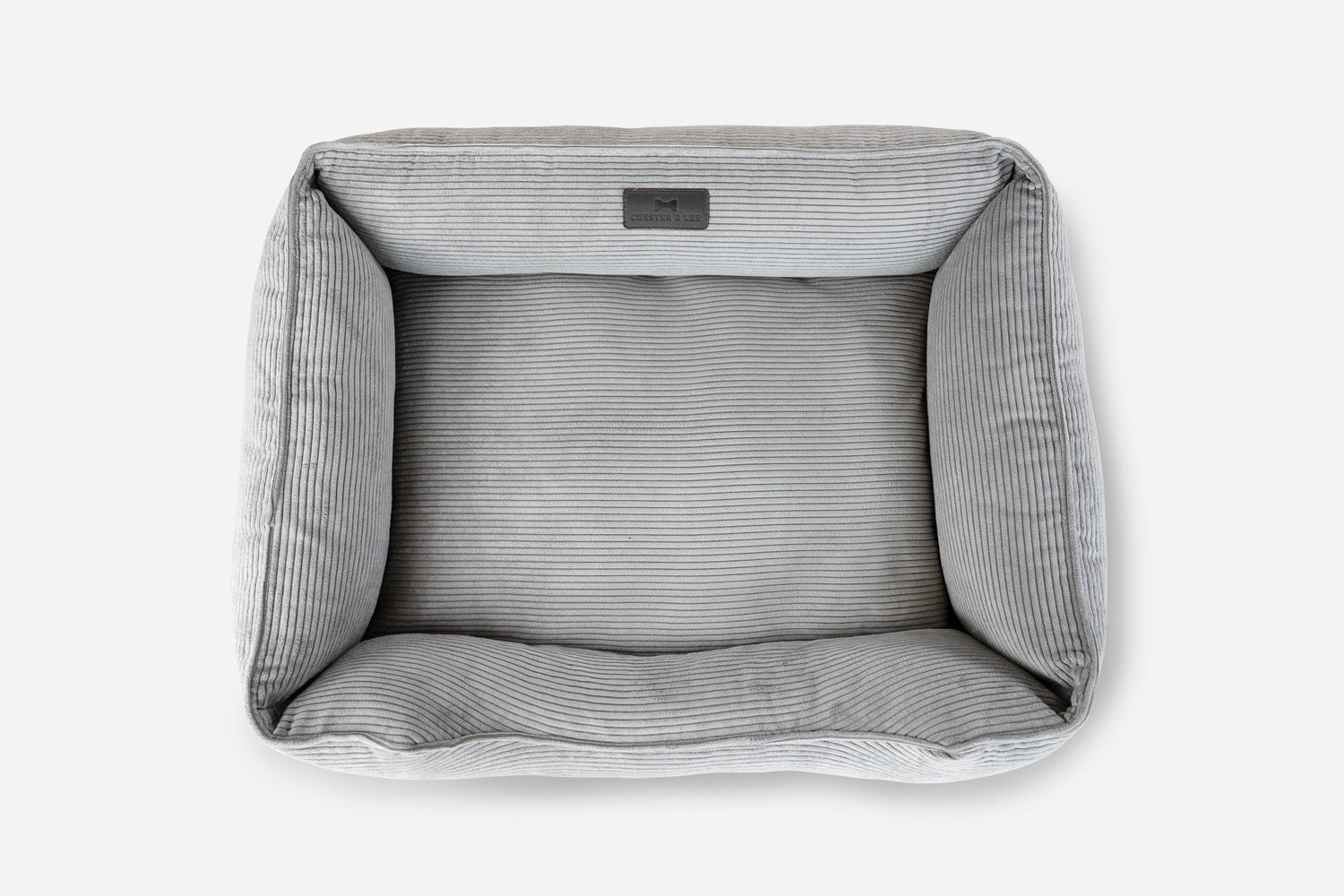 Chester &amp; Lee | Fancy Corduroy Sleeper Dog Bed Gray