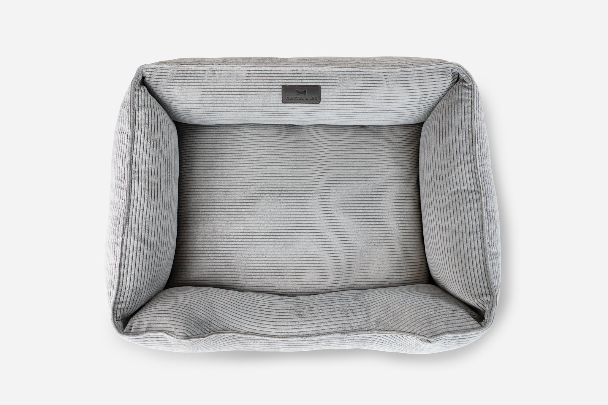 Chester &amp; Lee | Fancy Corduroy Sleeper Dog Bed Gray