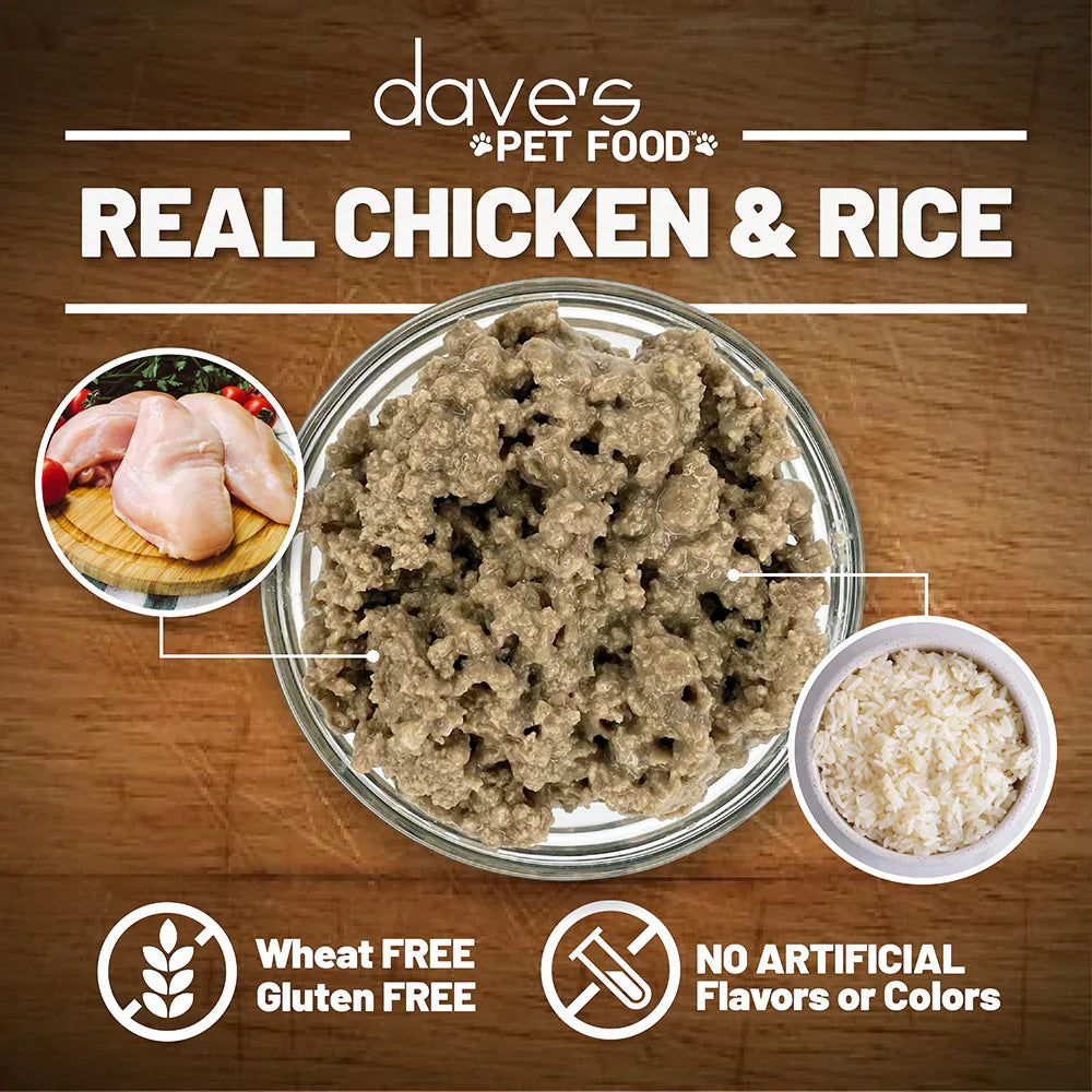 Dave’s Naturally Healthy Chicken &amp; Rice Recipe Wet Dog Food (13.2oz)