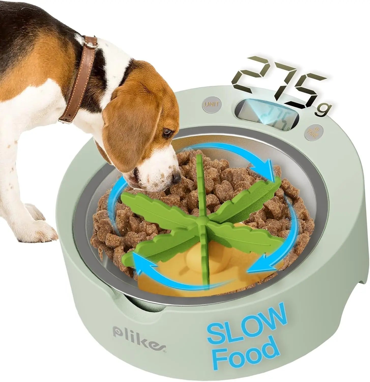 Digital Pet Food Bowl with Scale &amp; Slow Feeder Insert – Cats &amp; Dogs Portion Control