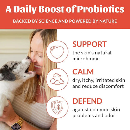 Dog Cat Probiotic Itch Relief Spray Natural Aloe Avocado Sensitive Skin