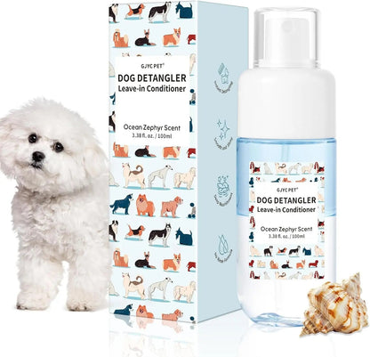 Dog Detangler &amp; Dematting Spray Leave-In Conditioner 3.38oz Jojoba Oil 2 Scent