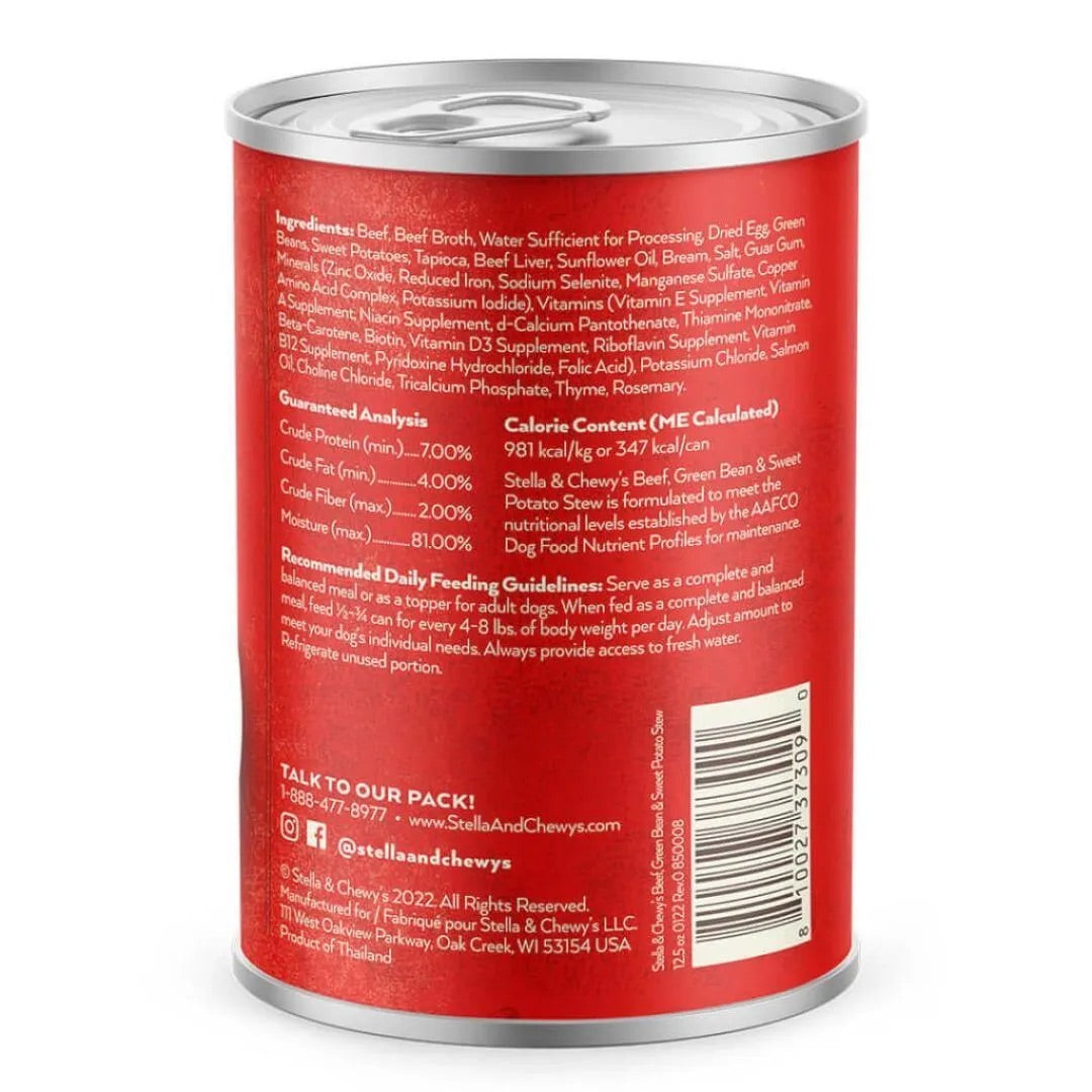 Stella &amp; Chewy’s Gourmet Stew Beef Dog Food (12.5oz)