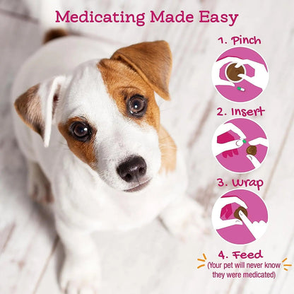 Dog Pill Wrap Paste Cheese &amp; Bacon Flavor, Easy Pill Masking Treat