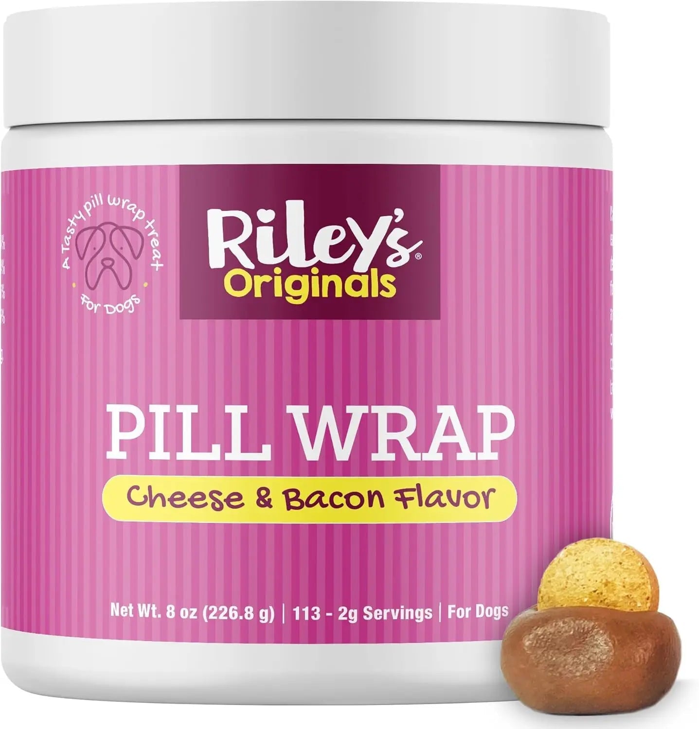 Dog Pill Wrap Paste Cheese &amp; Bacon Flavor, Easy Pill Masking Treat