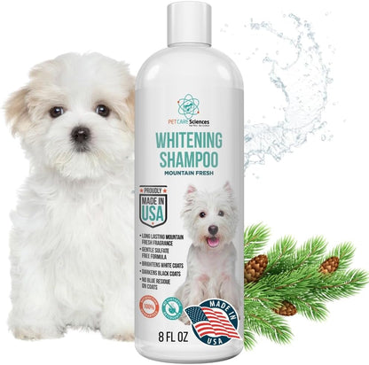 Dog Whitening Shampoo 8oz Tearless Natural Brightening White &amp; Dark Coats