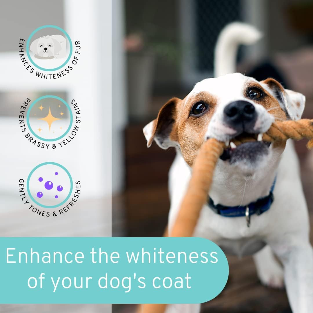 Dog Whitening Shampoo 8oz Tearless Natural Brightening White &amp; Dark Coats