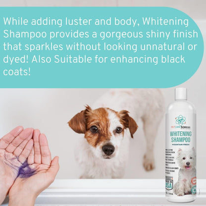 Dog Whitening Shampoo 8oz Tearless Natural Brightening White &amp; Dark Coats