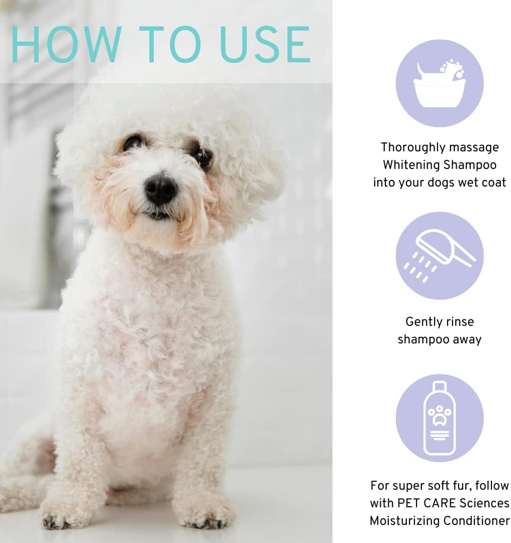 Dog Whitening Shampoo 8oz Tearless Natural Brightening White &amp; Dark Coats