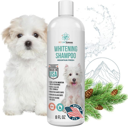 Dog Whitening Shampoo 8oz Tearless Natural Brightening White &amp; Dark Coats