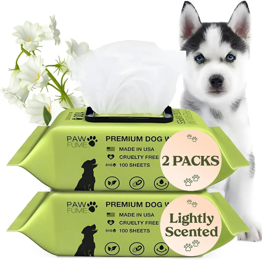 Dog Wipes Hypoallergenic Tear Stain Deodorizing Cat Pet 100 Count