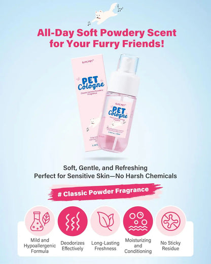 Dog &amp; Cat Cologne Spray Powder Scent Odor Control 3.38oz Travel Size