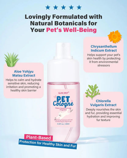 Dog &amp; Cat Cologne Spray Powder Scent Odor Control 3.38oz Travel Size