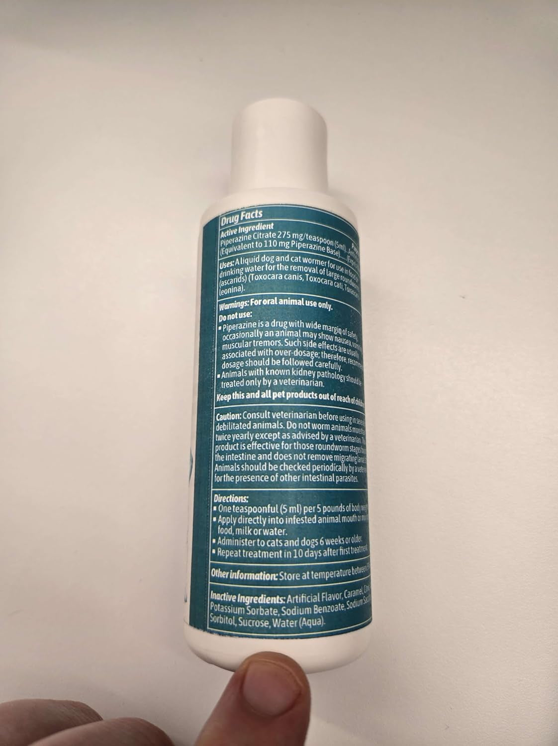 Dog &amp; Cat Wormer Liquid 4oz Puppy Kitten Dewormer Made in USA